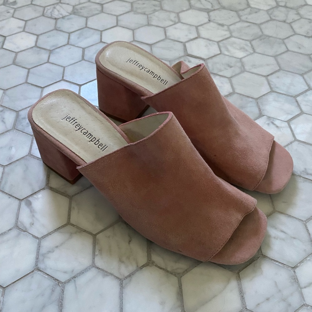 Jeffrey Campbell Pink Mule Heels